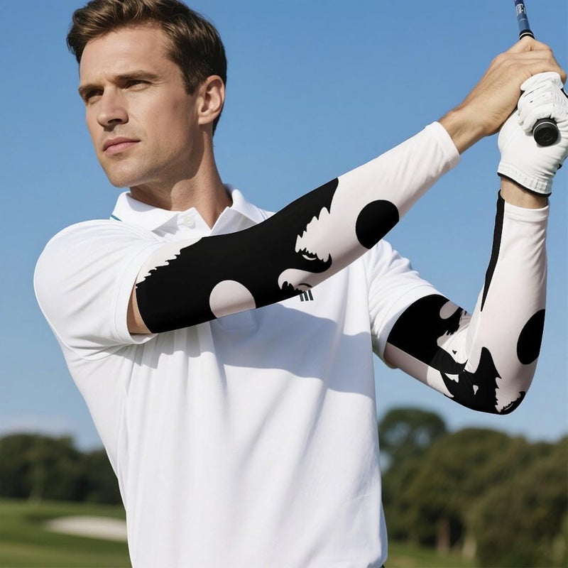 QiErDesign Marble Sports Compression Arm Sleeves for Men & Women - Youth Arm Sleeve Baseball Volleyball Sleeves & Basketball Sleeve - Image 5